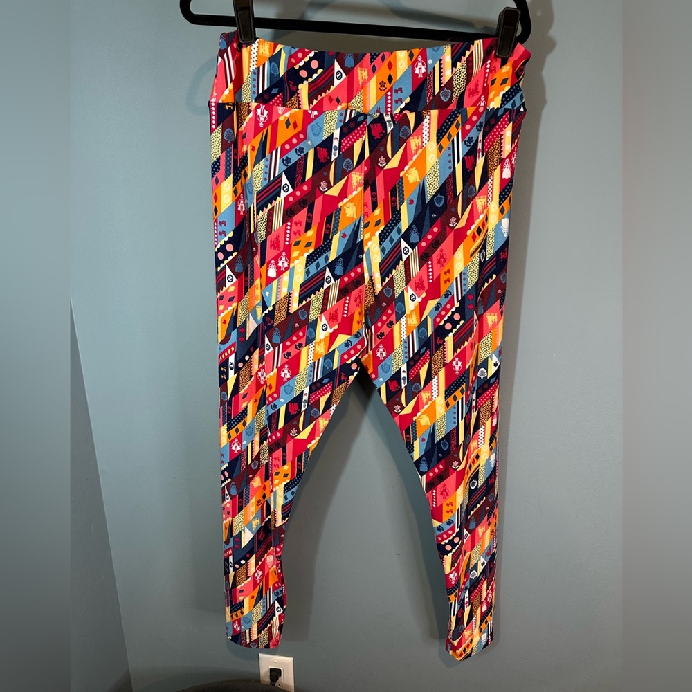 LuLaRoe Disney Princess Print Multi Color Leggings